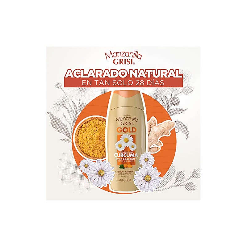 Shampoo Manzanilla Grisi gold extra aclarante 400 ml