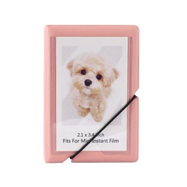 GOLDBARLEY Mini álbum de fotos de película instantánea con capacidad para 28 fotos, compatible con Fujufilm Instax Mini 11 9 8 8+ 70 7S 90 25, Polaroid, Lomography (rosa)