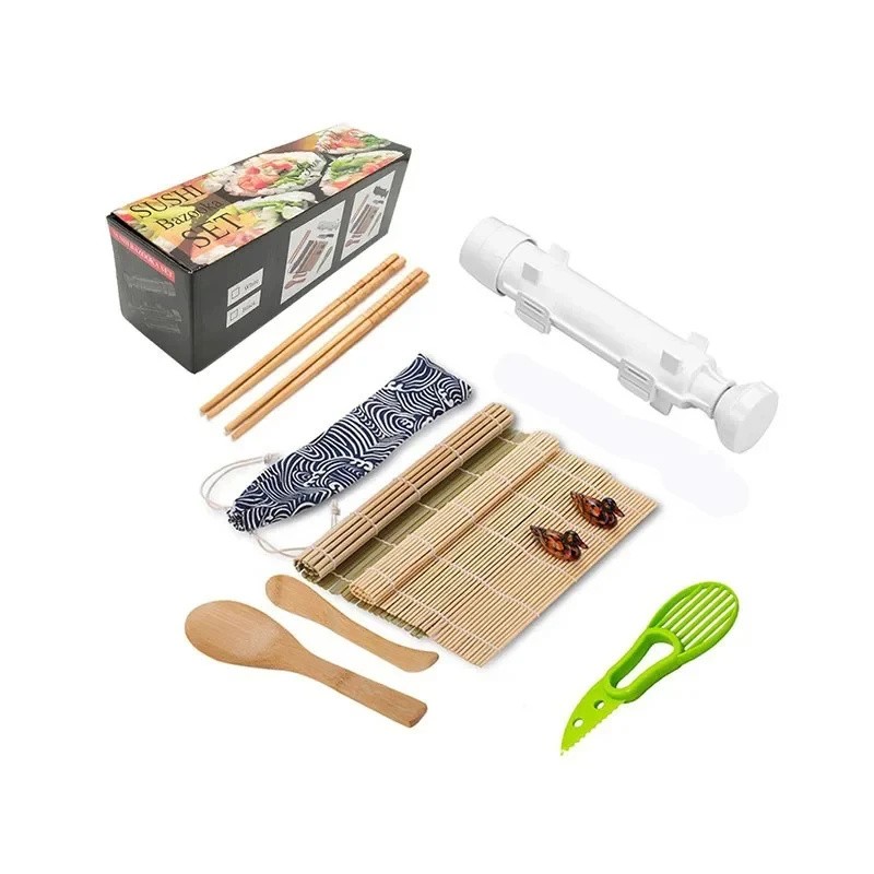 DIY Sushi Maker Set B with Sushi Bazooka, Bamboo Rolling