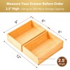 Umilife Bamboo Kitchen Drawer Organizer, Extra High Silverware Tray, Flatware