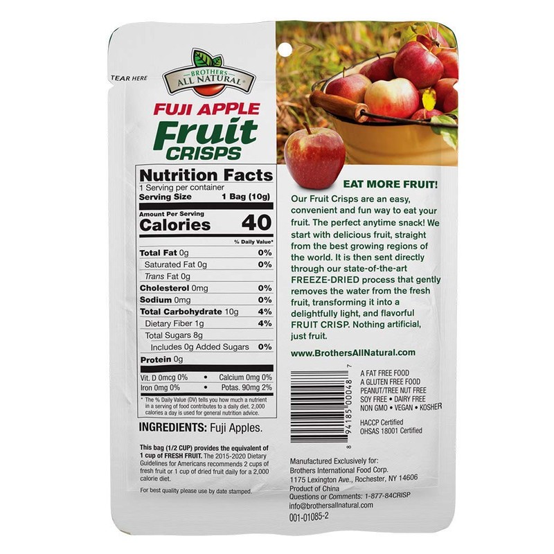 Brothers All Natural Freeze Dried Fruit Crisps, Variety Pack, 24