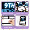 Beshoul Birthday Invitations - Glow Neon 9th Bday Invites with