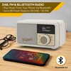 PETITE2 FM/DAB/DAB+ Portable Radio, Bluetooth, Alarm, Pastel Cream