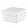5 pcs. square end cap 25x25 white plastic plug caps