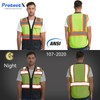 ProtectX 6-Pocket Class 2 High Visibility Safety Vest for Men