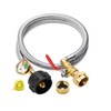 Propane Refill Adapter Hose with Gauge & Control Valve! Extend,