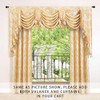 ELKCA Golden Jacquard Swag Waterfall Valance Luxury Curtain Valance for