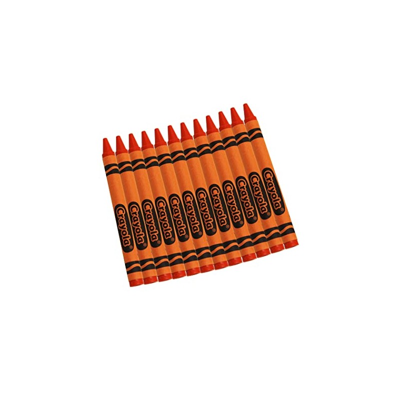 Crayola Crayons, Orange, Single Color Crayon Refill, 12 Count Bulk