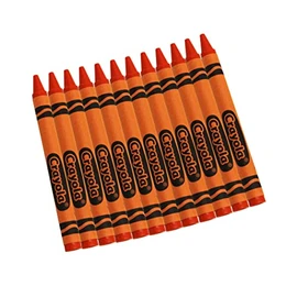 Crayola Crayons, Orange, Single Color Crayon Refill, 12 Count Bulk Crayons, School Supplies