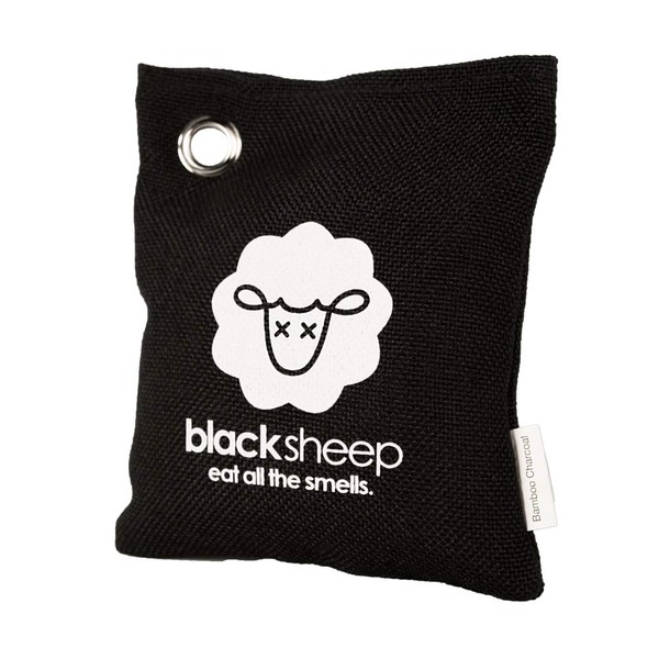 Black Sheep - Bamboo Charcoal Natural Air Purifying Bag - Eliminates Odors in Homes, Cars, Bags, Shoes, Closets & More - 200g (1)