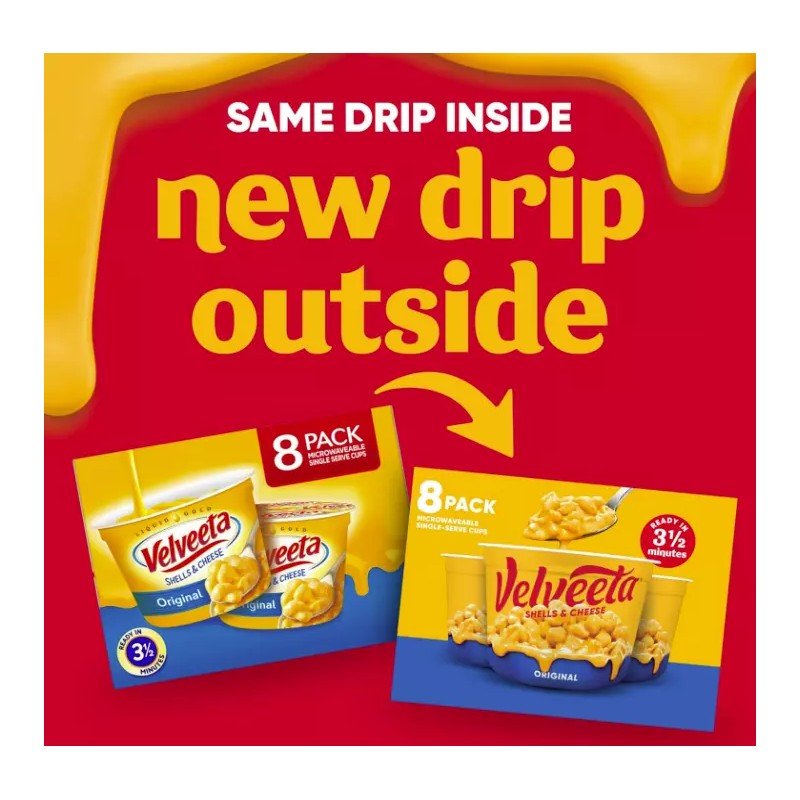 Velveeta Shells & Cheese Original Microwavable - 8 ct Pack,