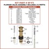 Superior Parts SP-P3 Plunger Valve Assembly Compatible with Hitachi NR83A,