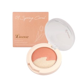 Rinue Face Bi-Color 01 Spring Coral (0.08 oz + 0.08 oz (2.2 g+1 g)