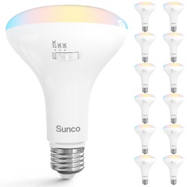 Sunco 12 Pack BR30 Light Bulbs LED, Recessed Can Light Bulbs, Indoor Flood Bulb, 850 LM, 11W (65W Equivalent), Selectable CCT 2700K/3000K/5000K, Dimmable, E26 Base, for Home, Kitchen, Bedroom UL