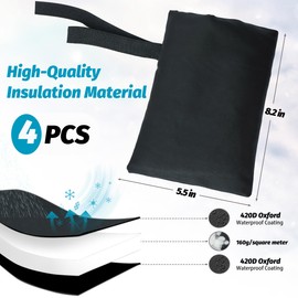 Outdoor Faucet Covers for Winter 4 Pack Faucet Cover Freeze Protection Insulated Anti-Freeze Waterproof Material Reusable Faucet Cover Socks for Various Faucet Spigot,Pipe,Garden Hose Bib