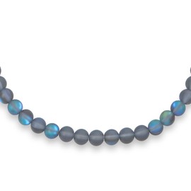 Bling Jewelry Simple Classic Hand-knotted Semi-Precious Stone Round Ball 10 mm Pearl Strand Choker Clavicle Necklace Western Jewellery for Women Toggle Clasp 15 17 19 Inches, Brass, Moonstone