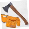 SHINEOFI Hatchet Replacement Handle Ergonomic Carbonized Acutissima Wooden Axe Handle