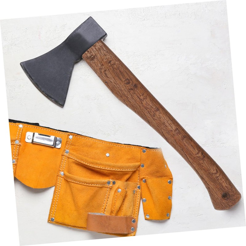 SHINEOFI Hatchet Replacement Handle Ergonomic Carbonized Acutissima Wooden Axe Handle
