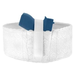 Daltech Force Women's Lace Belly Band Gun Holster CCW Concealed Carry (White, 3X-Large)