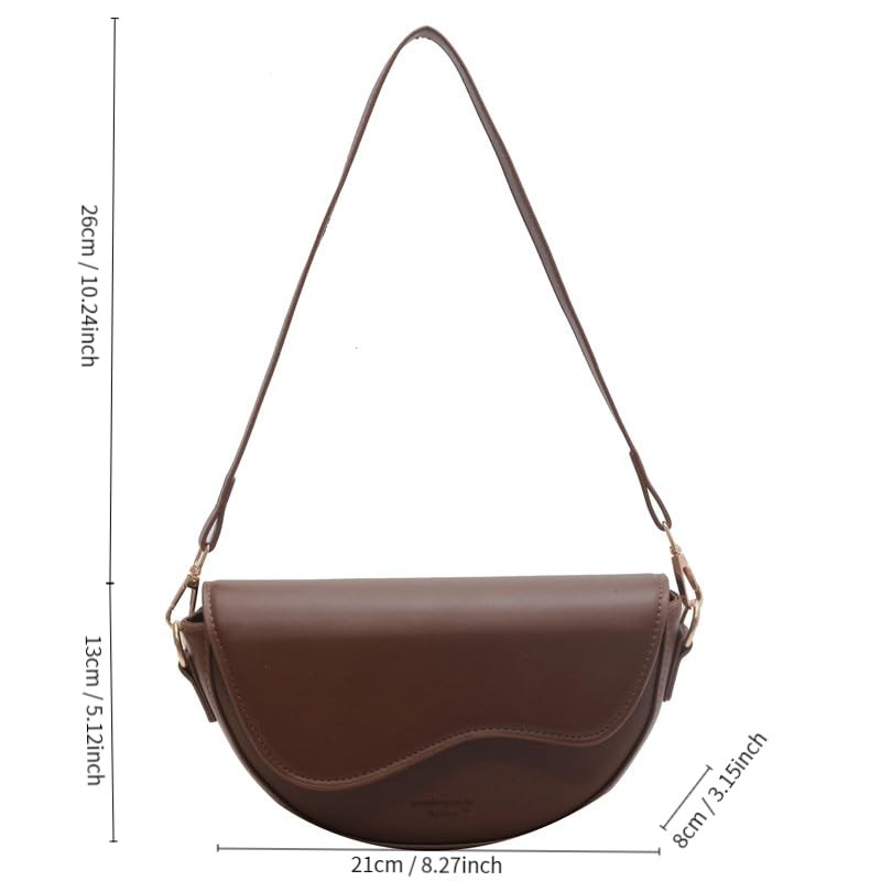 Bolsa De Sillín Crossbody Bandolera Moda Vintage Para Dama (amarillo-marrón)