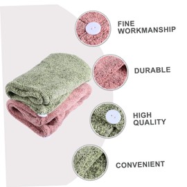 Healeved 2 Pcs Bamboo Charcoal Quick-Dry Hair Towel Wrap Set for Women Super Absorbent Hair Drying Head Wraps Anti-Frizz Bathing Accessories