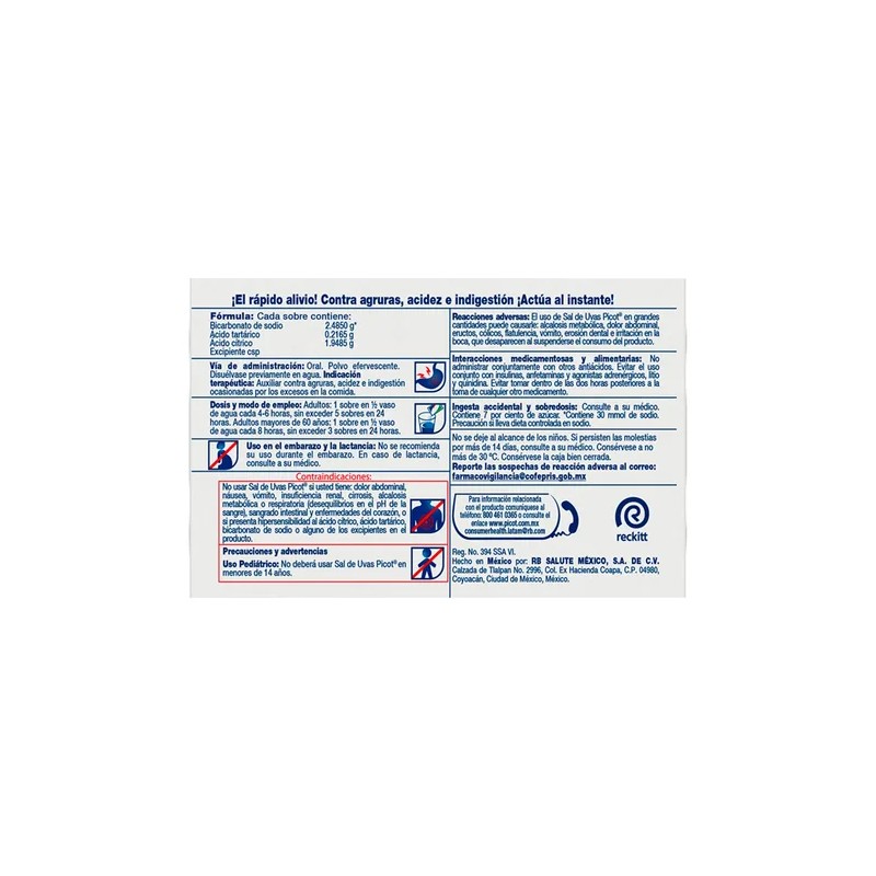 Sal De Uvas Picot Polvo 2,485 G/0,2165 G/1,9485 G, 10