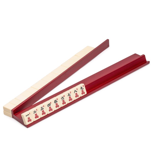 Yellow Mountain Imports Dark Camphor Wooden Mahjong Game Racks with