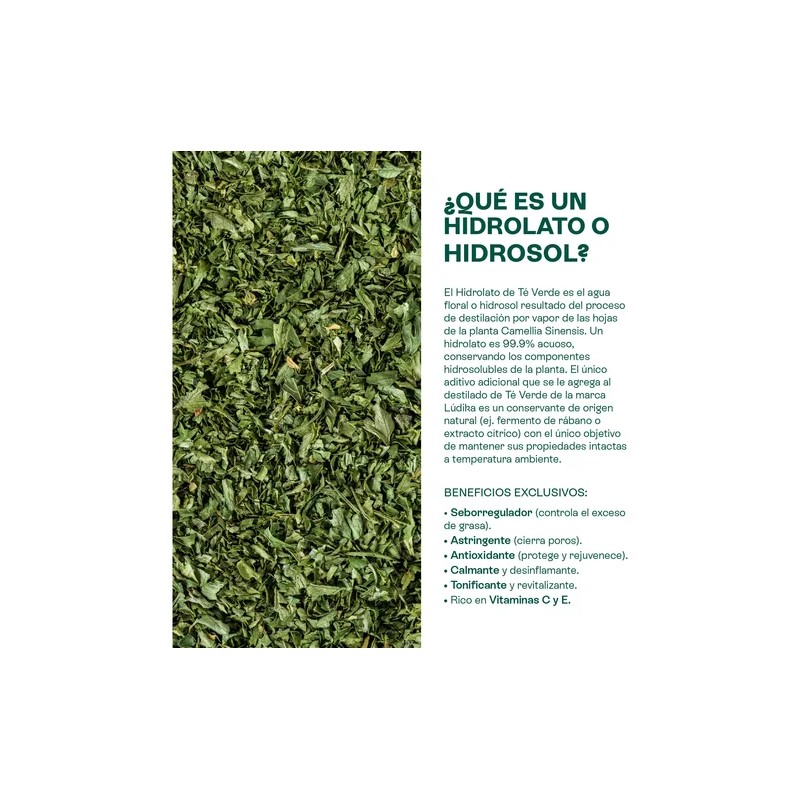 Hidrolato De Té Verde Facial Orgánico 5 L