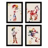 Nacnic 4 Toy Story Posters. Watercolour style wall decoration with