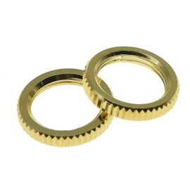 Dopro Pack of 10 USA Spec 15/32" Fine Knurled LP Guitar Toggle Switch Nut For Switchcraft Switches Gold