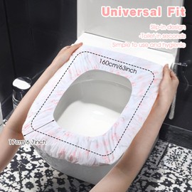 80 Pack Disposable Toilet Seat Covers, Individually Wrapped Portable Travel Toilet Seat Mats Pads Waterproof Disposable Potty Covers for Restroom, Bathroom, Travel, Camping, Kids Potty Training
