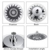 LED Shower Head 8 inch, Auto Color Changing LED Shower