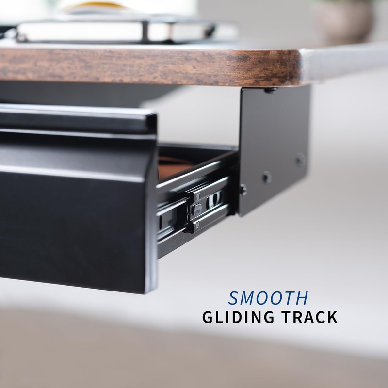 VIVO 16 inch Under Desk Slide Out Drawer with Power