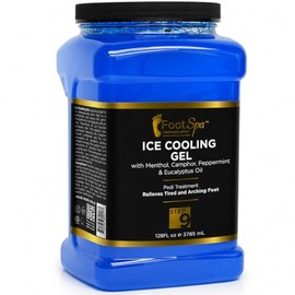 Foot SPA - Gel de masaje para pedicura, gel refrescante con acabado de mentol y menta para pedicura profesional, sin sulfatos, sin silicona, sin cruel