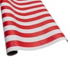 Caspari Awning Stripe Red & White Roll Wrap - includes