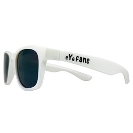 eYeFANS NOAH Sunglasses for Kids - Small Square UV400 Protection, Impact Resistant, BPA-Free Frame, Eyewear for Boys & Girls, White, M-White