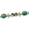 NOVICA Artisan Handmade Peridot Link Bracelet Reconstituted Turquoise Silver Sterling