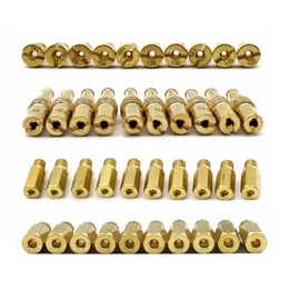 40Pcs Carburetor Main Jet Slow Pilot Jet Kit, 30Pcs Carburetor Main Jets and 10Pcs Slow Jets Pilot Fits for PWK K-eihin OKO KOSO CVK Carbs Jet Kits