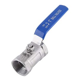 Thread Ball Valve, Akozon Ball Valve Lever 304 Stainless Steel BSP Pipe Ball Valve Threaded Female x Female Reduced Port Full Bore Ball Valve (1" BSP)
