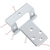 Just Accessories Large 50mm Cranked Flush Hinges - Brass Cabinet/Cupboard/Door