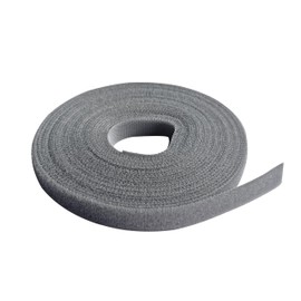 Oldhill Fastening Tapes Hook and Loop Reusable Straps Wires Cords Cable Ties - 1/2" Width, 15' x 3 Rolls Grey