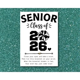 Senior Class of 2026 Wish Bracelet, Gift for Cheerleaders, Senior Night Gifts, End of Season Gifts, Cheer Squad, Cheerleading Gift, Team Gifts, Dance Team Gifts, Pom Team Gifts, Drill Team Gifts
