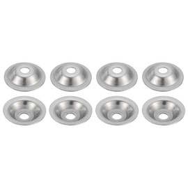 sourcing map 8 Pcs M10 Arbor Washer, 2x50mm 304 Stainless Steel Bench Grinder Arbor Washer for Bench Grinder Polisher Wire Wheel Buffing, Silver