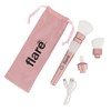 Taste Beauty Flare LED Light-Up Makeup Brush, 3 Interchangeable Heads,