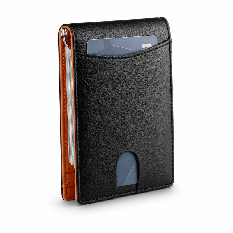 Slim RFID Card Holder Wallet for Business and Travel –