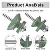 OLETBE Tongue and Groove Flooring Router Bit Set 1/4-Inch Shank
