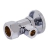Westbrass Shut Off Valve Round Handle Angle Stop 1/2-inch Copper