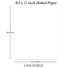 Unpunched Dotted Paper, Letter Size 100Sheets / 200Pages Loose-Leaf Paper,