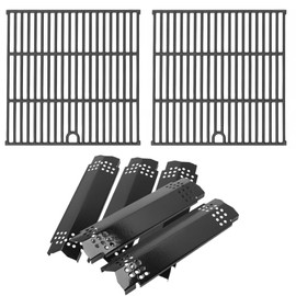 Grill Grates Replacement for Nexgrill 5 Burner 720-1046 720-1046A, Cooking Grate Replacement for Nexgrill Replacement Parts 5 Burner, Cooking Grate, Heat Shield Kit for Nexgrill 720-1046
