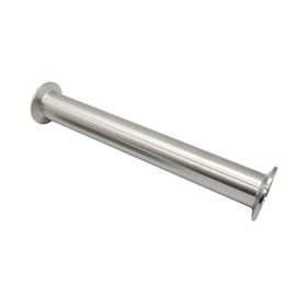 Fitvell Sanitary Spool Tube Tri Clamp Tube 6" Length with 2" Tri Clamp 64mm Ferrule Flange 304 Stainless Steel Seamless Round Tube （pack of 2）